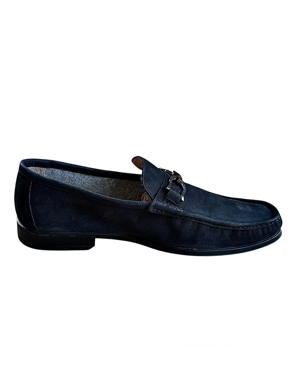 BRUNO MAGLI “Mikko” Navy Italian Nubuck Bit Loafers